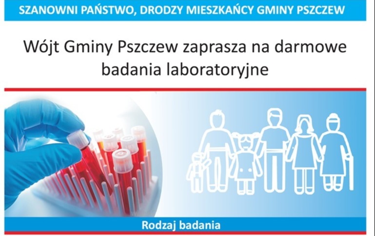 Bezpłatne badania laboratoryjne dla mieszkańców Gminy Pszczew