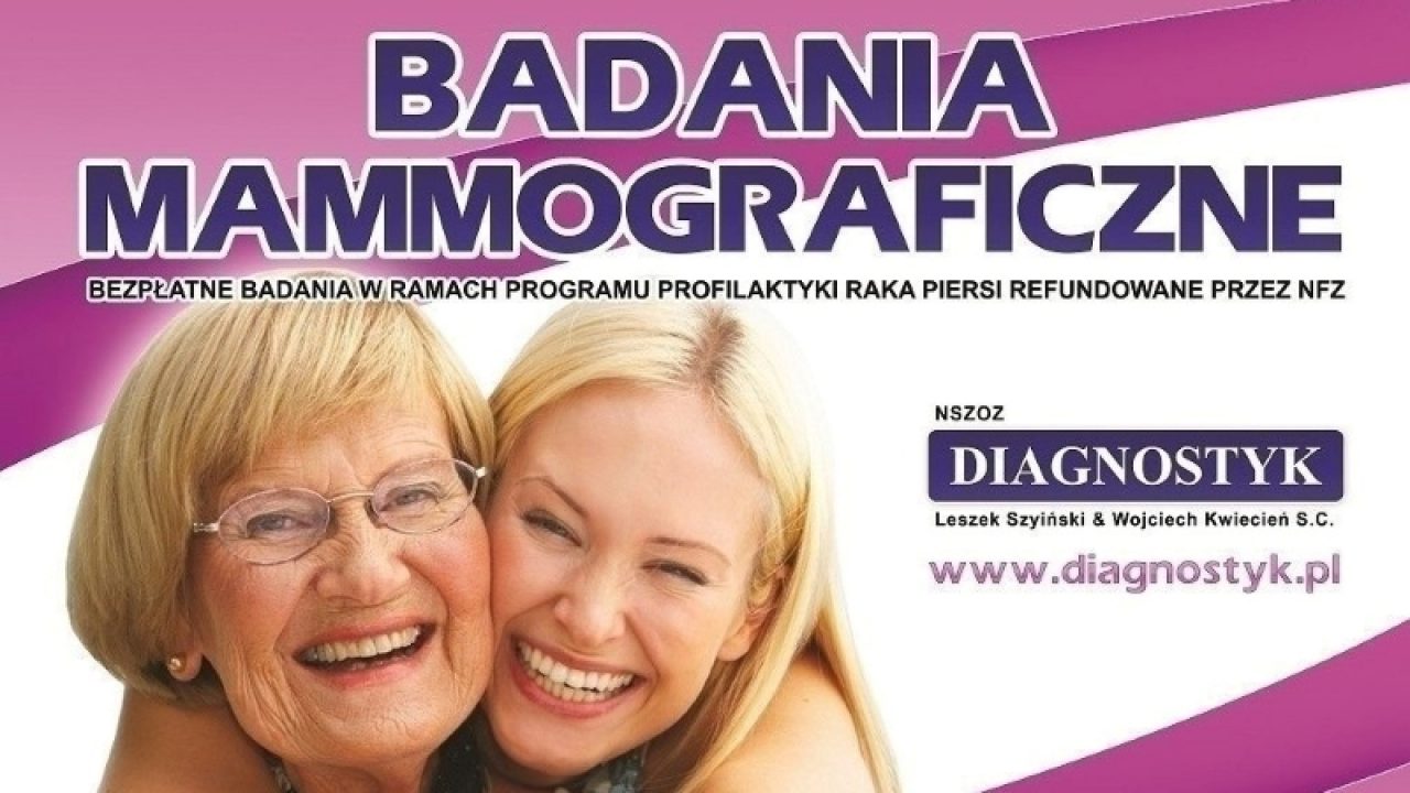 Bezpłatne badania mammograficzne – 13 lipca