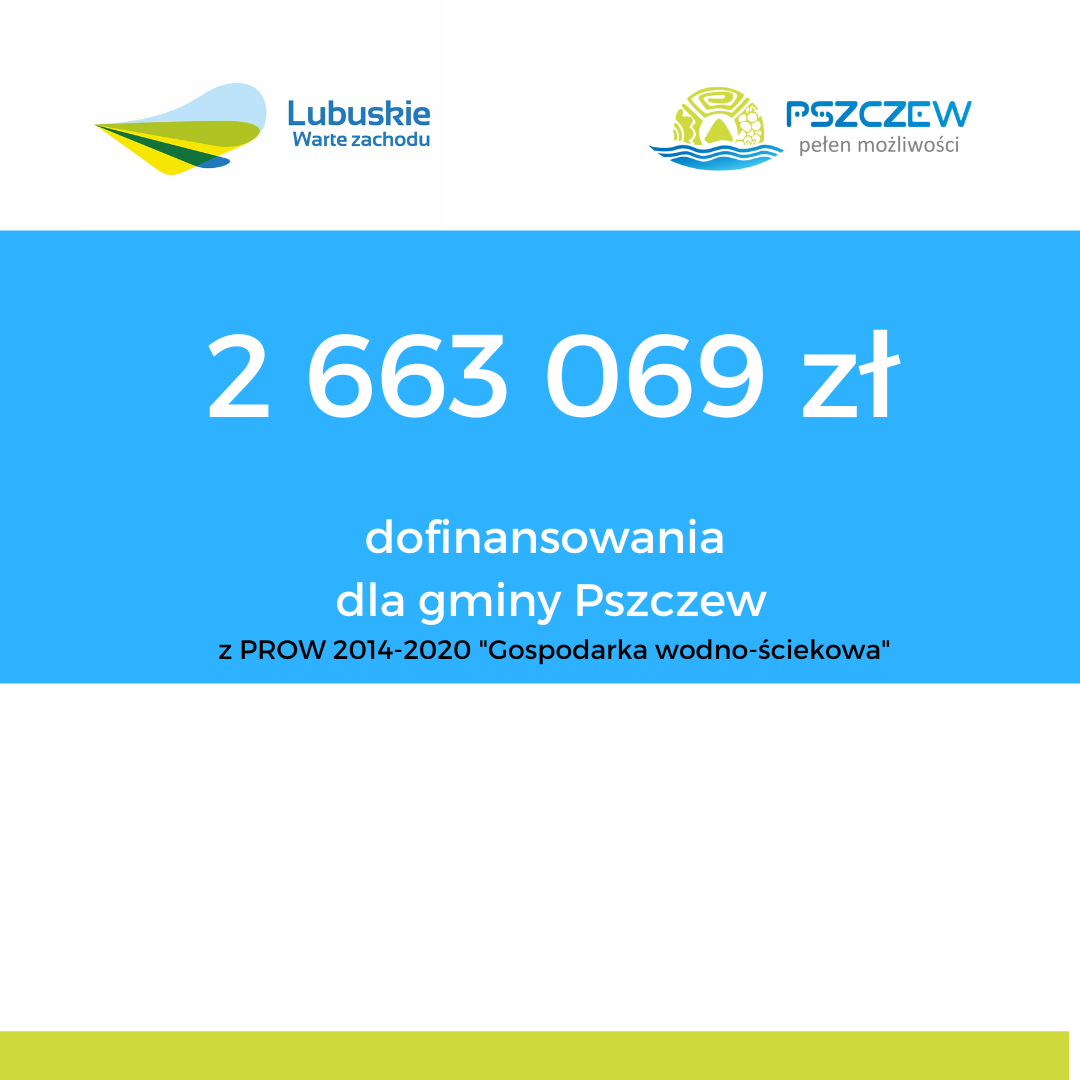 Dofinansowanie na sieć wodociągową i kanalizacyjną dla gminy Pszczew