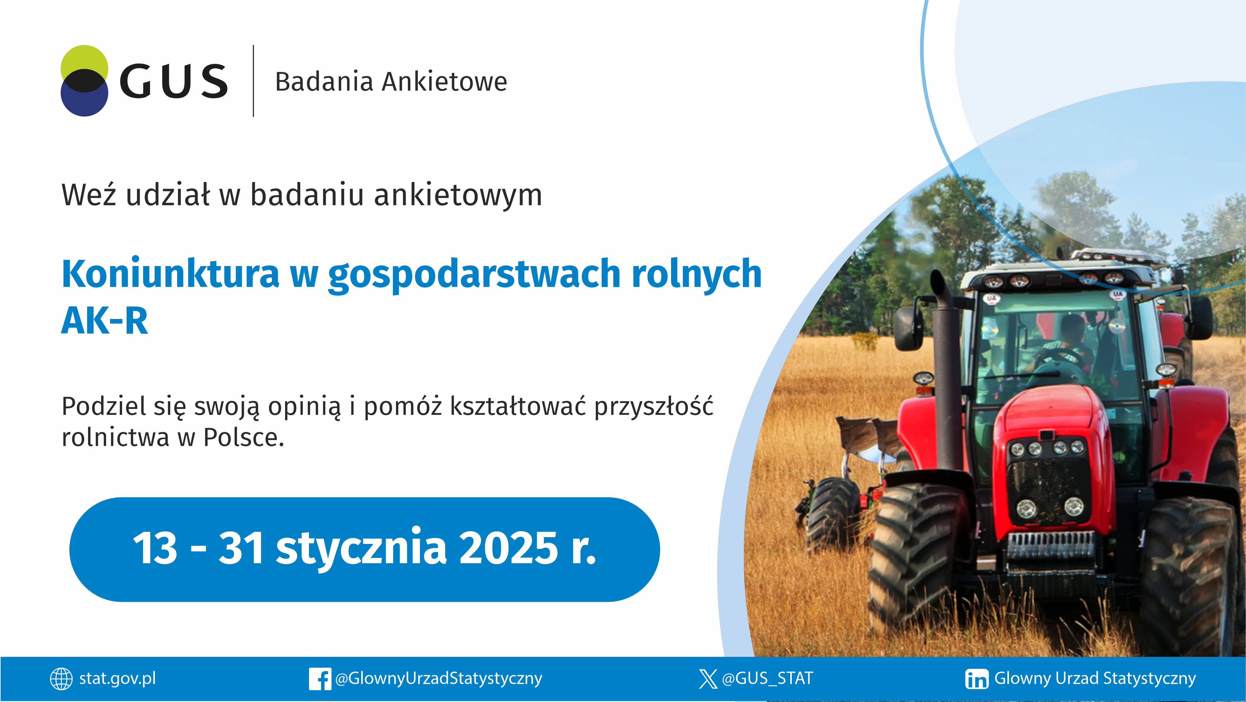 Badania Koniunktury w Gospodarstwach Rolnych styczeń 2025